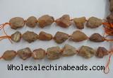 CNG1831 8 inches 15*20mm - 20*25mm nuggets plated red agate beads