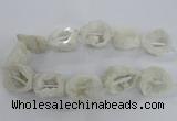 CNG2157 15.5 inches 25*35mm - 35*40mm nuggets druzy agate beads