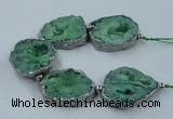 CNG2334 7.5 inches 35*40mm - 45*50mm freeform druzy agate beads