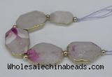CNG2455 7.5 inches 20*25mm - 30*40mm faceted freeform agate beads