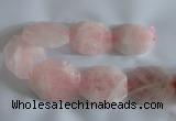 CNG2540 48*58mm – 50*60mm nuggets rose quartz beads wholesale