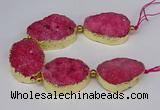 CNG2561 7.5 inches 25*35mm - 30*40mm freeform druzy agate beads