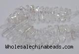 CNG3200 10*25mm - 12*45mm faceted nuggets white crystal beads