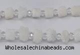 CNG3320 15.5 inches 4*6mm - 8*10mm nuggets plated druzy agate beads