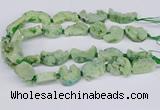 CNG3378 20*30mm - 30*45mm freeform plated druzy agate beads