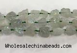 CNG3546 15*20mm - 20*25mm nuggets plated rough white crystal beads