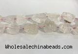 CNG3559 15.5 inches 18*20mm - 25*30mm nuggets rough rose quartz beads