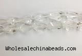 CNG3593 15*25mm - 20*35mm faceted nuggets white crystal beads