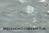 CNG402 15.5 inches 15*20mm faceted nuggets white crystal beads