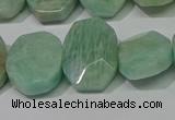 CNG5140 15.5 inches 15*18mm - 15*20mm faceted freeform amazonite beads