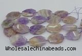 CNG5357 20*30mm - 35*45mm faceted freeform lavender amethyst beads