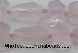 CNG5371 15.5 inches 12*16mm - 18*25mm faceted nuggets rose quartz beads