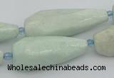 CNG5636 15.5 inches 15*35mm - 18*45mm faceted teardrop amazonite beads