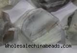 CNG566 28*30mm - 30*40mm faceted nuggets botswana agate beads