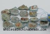 CNG5674 15.5 inches 30*40mm - 35*45mm freeform aquamarine beads