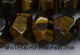 CNG5771 12*16mm - 13*18mm faceted nuggets yellow tiger eye beads