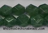 CNG5843 15.5 inches 14*15mm faceted nuggets green strawberry quartz beads