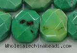 CNG5877 15.5 inches 8*12mm - 12*16mm faceted freeform grass agate beads