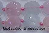 CNG5950 15.5 inches 10*12mm - 10*14mm faceted freeform morganite beads