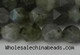 CNG6108 15.5 inches 8mm faceted nuggets labradorite beads