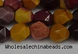 CNG6182 15.5 inches 10mm faceted nuggets mookaite gemstone beads
