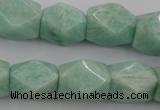 CNG657 15.5 inches 13*18mm faceted nuggets amazonite beads