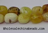 CNG6880 15.5 inches 8*12mm - 10*14mm nuggets yellow opal beads