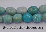 CNG6908 15.5 inches 8*12mm - 10*14mm nuggets amazonite beads