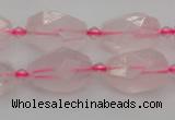 CNG6916 15.5 inches 12*16mm - 13*18mm faceted nuggets rose quartz beads