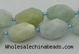 CNG6919 15.5 inches 12*16mm - 13*18mm faceted nuggets aquamarine beads