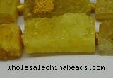 CNG7012 15.5 inches 10*28mm - 12*30mm freeform druzy agate beads