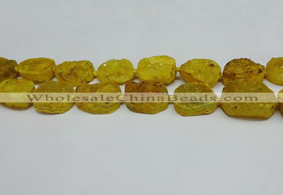 CNG7022 15.5 inches 20*28mm - 25*35mm freeform druzy agate beads