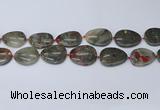 CNG7115 15.5 inches 20*25mm - 30*40mm freeform blood jasper beads