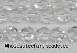 CNG7210 15.5 inches 6mm faceted nuggets white crystal beads