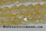 CNG7235 15.5 inches 6mm faceted nuggets citrine beads wholesale