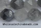 CNG7253 15.5 inches 12mm faceted nuggets cloudy quartz beads