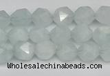 CNG7260 15.5 inches 6mm faceted nuggets aquamarine beads
