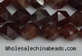 CNG7271 15.5 inches 8mm faceted nuggets orange garnet beads