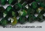 CNG7325 15.5 inches 6mm faceted nuggets green tiger eye beads