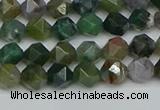 CNG7340 15.5 inches 6mm faceted nuggets Indian agate beads
