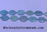 CNG7512 15.5 inches 25*35mm - 30*40mm faceted freeform amazonite beads