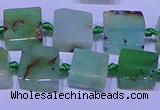 CNG7549 12*14mm - 14*15mm freeform Australia chrysoprase beads