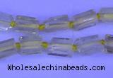 CNG7636 15.5 inches 5*7mm - 8*10mm nuggets lemon quartz beads
