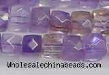 CNG7658 15.5 inches 8*8mm faceted nuggets ametrine beads