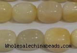 CNG767 15.5 inches 13*18mm nuggets yellow jade beads wholesale