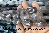 CNG7805 13*18mm - 18*25mm faceted freeform cloudy quartz beads
