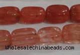 CNG783 15.5 inches 13*18mm nuggets cherry quartz beads wholesale