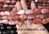 CNG7841 15*20mm - 18*25mm faceted nuggets red agate beads