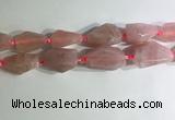 CNG7951 15.5 inches 15*25mm - 20*40mm nuggets rose quartz beads