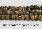 CNG8620 10*13mm - 12*16mm faceted freeform yellow tiger eye beads